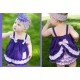 Baby Girl's Purple Ruffled Top & Bloomers Set